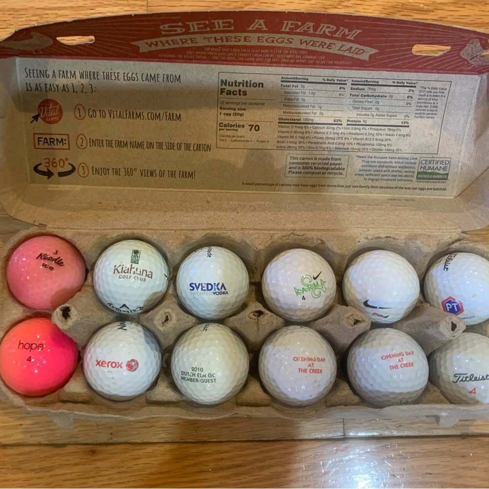 12 Used Golf Balls Unique